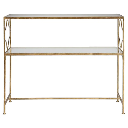 Genell Gold Iron Console Table